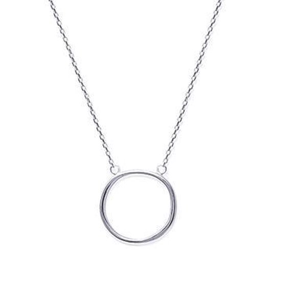 Blinx Jewels Zilveren Hanger Onregelmatige Cirkel incl. Ketting