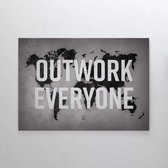 Walljar - Outwork Everyone (Map) - Muurdecoratie - Plexiglas schilderij