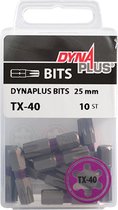 Dynaplus torx TX-40 longueur 25mm set = 10 pcs violet