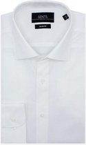 GENTS -  Overhemd Heren Volwassenen | Slim Fit | patroon wit Maat XL7 43/44 | Extra Lange Mouwen