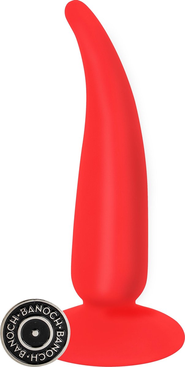 Goedkoopste Banoch | Buttplug Tear Red | rood siliconen | zuignap | Ø 2,8 cm | 12 cm