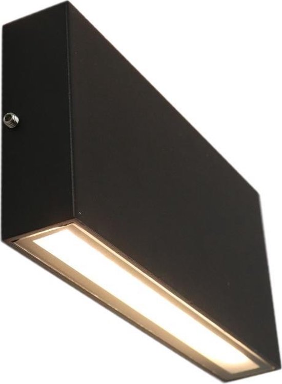 Olucia Cailey - Moderne Buiten wandlamp - Aluminium - Zwart | bol.com