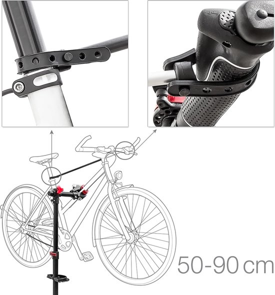 Relaxdays Sterke montagestandaard fiets, verstelbare reparatie standaard,  montage stang. | bol.com