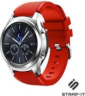 Siliconen Smartwatch bandje - Geschikt voor  Samsung Gear S3 Classic & Frontier siliconen bandje - rood - Strap-it Horlogeband / Polsband / Armband