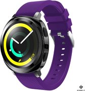Siliconen Smartwatch bandje - Geschikt voor  Samsung Gear Sport silicone band - paars - Strap-it Horlogeband / Polsband / Armband