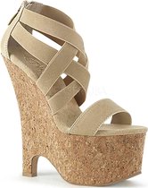 Pleaser Sleehakken -38 Shoes- BEAU-669 US 8 Creme