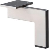 RVS / INOX design hoekprofiel meubelpoot 13 cm