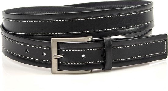 JV Belts Mooie zwarte pantalon riem - heren en dames riem - 3.5 cm breed -  Zwart -... | bol.com
