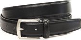 Miguel Bellido Classic Zwarte pantalon heren riem - heren riem - 3.2 cm breed - Zwart - Echt Leer - Taille: 100cm - Totale lengte riem: 115cm