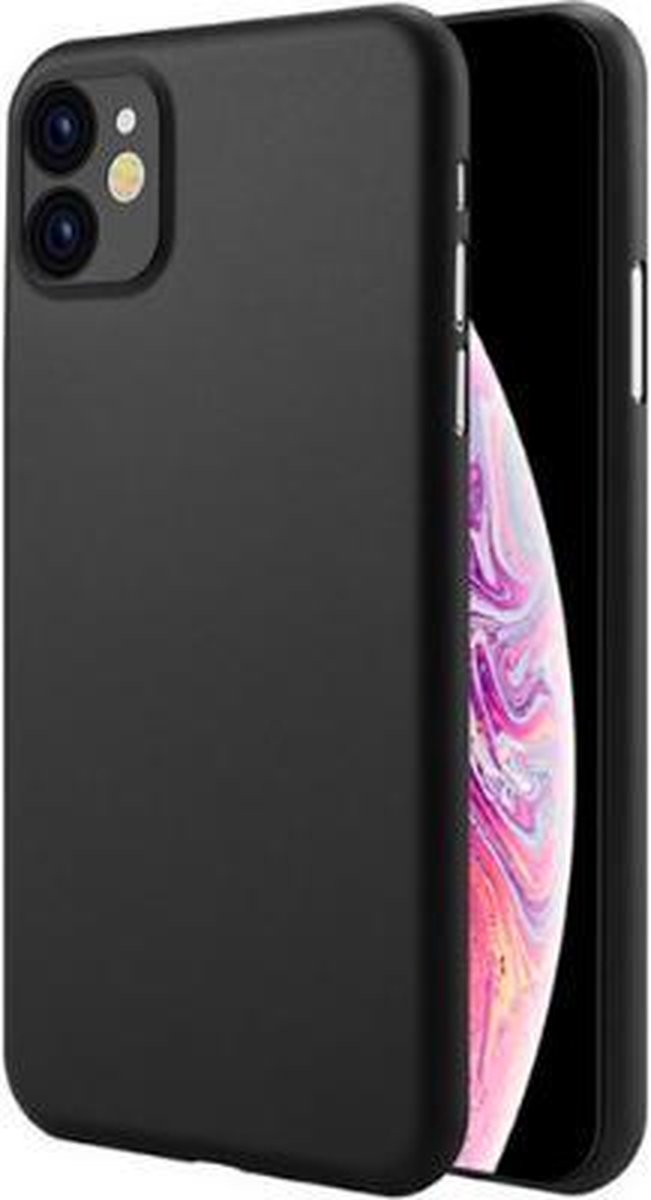 Hoesje Geschikt voor iPhone 11 Hoesje Zwart - Siliconen case geschikt voor iPhone 11 Hoesje - Zwart