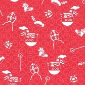 Cadeaupapier inpakpapier geschenkpapier rol Sint Silver 50 centimeter x 200 meter