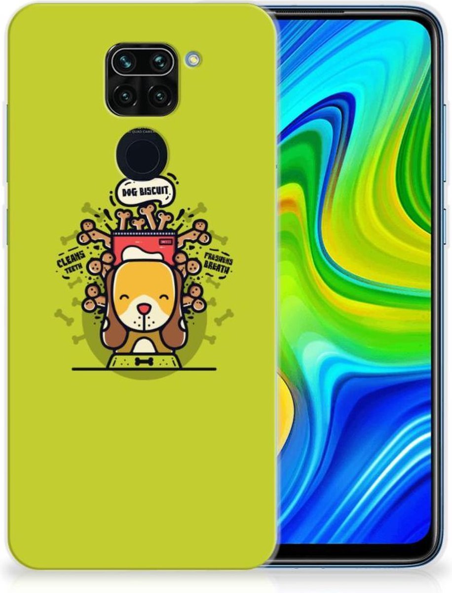 Xiaomi Redmi Note9 Telefoonhoesje met Naam Doggy Biscuit