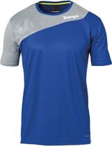 Kempa Core 2.0 Shirt Kind Royal Blauw-Donker Grijs Melange Maat 128