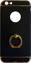 Fit Fashion - Hardcase Hoesje -  Met ring - Geschikt voor iPhone 6/6S - Zwart