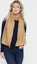 Dames sjaal recht kabel camel