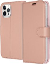 iPhone 12 Pro Max Hoesje Met Pasjeshouder - Accezz Wallet Softcase Bookcase - Roze