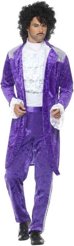 Smiffy's - Prince Purple Rain - Man - Paars - Medium - Carnavalskleding - Verkleedkleding