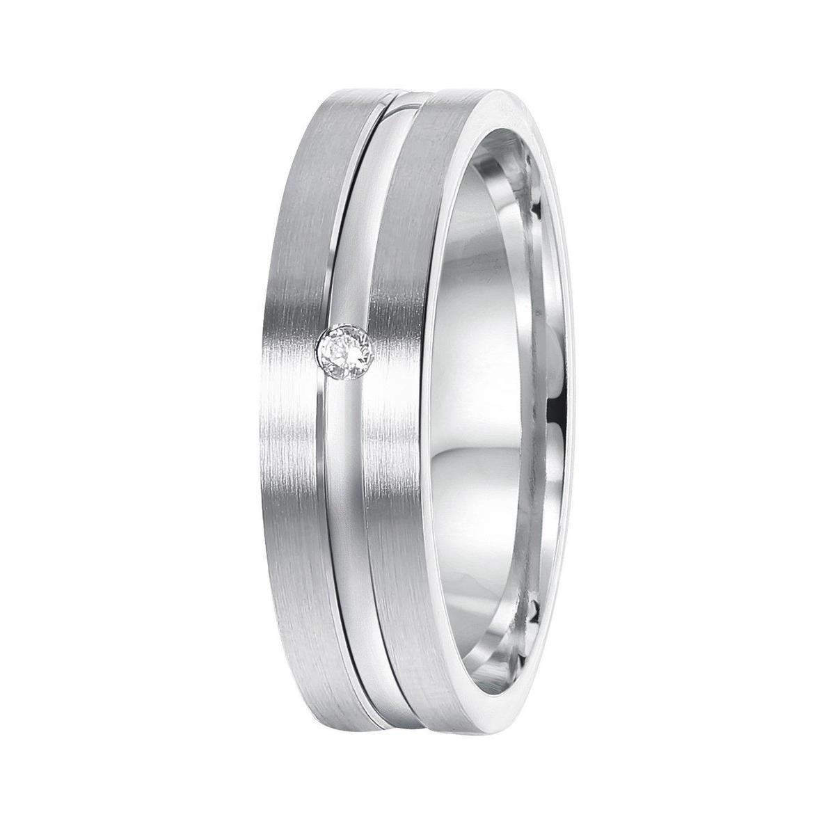 Lucardi Dames Vriendschapsring Chios zirkonia - Ring - Cadeau - Echt Zilver - Zilverkleurig
