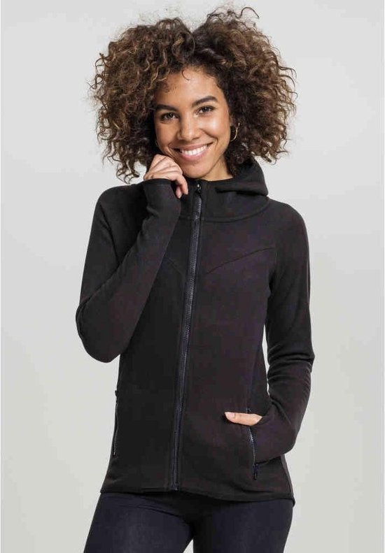 Urban Classics - Polar Fleece Vest met capuchon - XL - Zwart