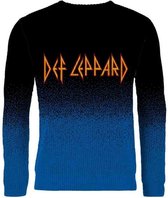 Def Leppard Gebreide trui -M- Logo Zwart/Blauw