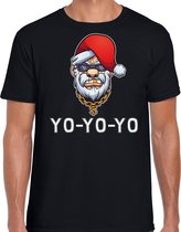 Gangster / rapper Santa fout Kerstshirt / Kerst t-shirt zwart voor heren - Kerstkleding / Christmas outfit 2XL