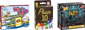 Spellenbundel - Bordspellen - 3 Stuks - Wie is het? & Phase 10 & Party&Co