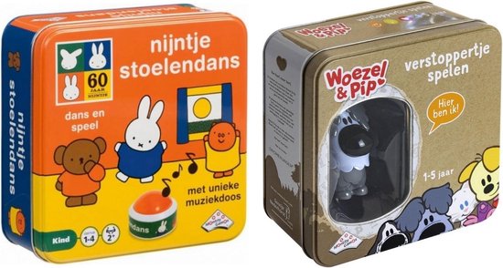 Babyset - 1-4 jaar - Kinderspel - Nijntje Stoelendans & Woezel en Pip Verstoppertje Spelen