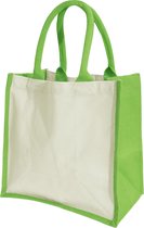 Westford Mill Printers Midi Jute Zak (14 Liter) (Appelgroen)