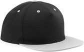 Beechfield Unisex 5 Paneel Contrast Snapback Cap (Zwart / Grijs)