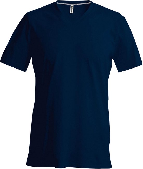 Kariban Heren Korte Mouw V Hals Slim Fit T-Shirt (Marine)