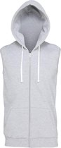 Awdis Gewoon Hoods Mensens Mouwloze Hoodie Jacket (Heide Grijs)