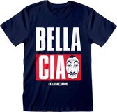 La Casa De Papel Heren Tshirt -S- Jumbo Bella Ciao Blauw