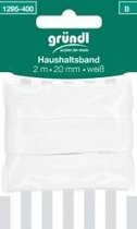 1295-400 Huishoudband 2m x 20mm wit