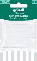 1209-400 Standaard elastiek wit 5 m x 5 mm