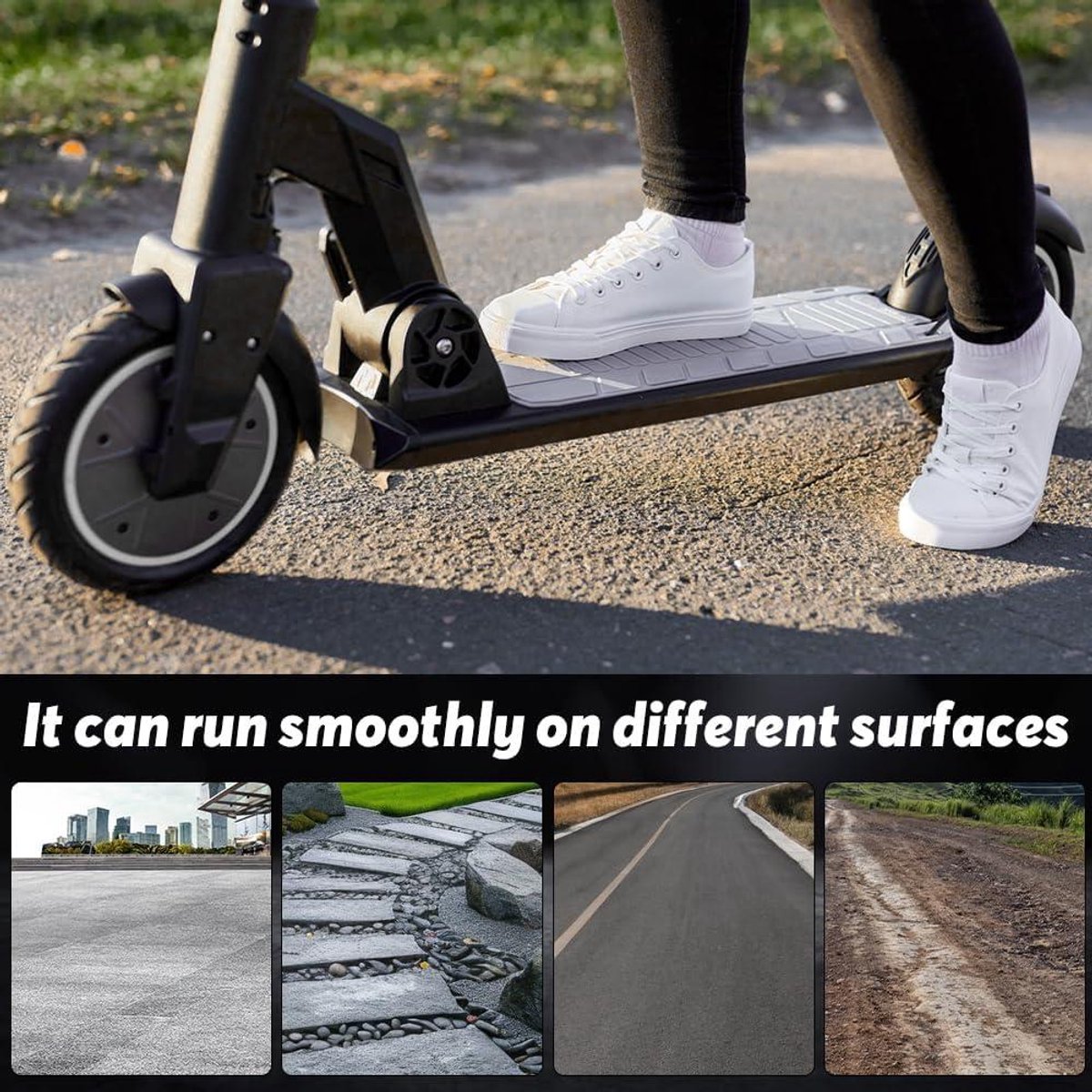 60/70-6.5 antislip vervangende massieve rubberbanden – Slijtvast, tubeless banden met ventiel, compatibel met Segway Ninebot Max G30 – foto 3