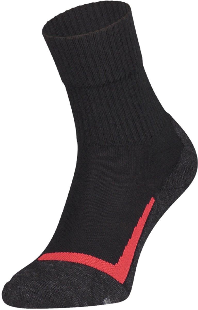 Soga 2-Pack Quarter Wandelsokken Versterkte Duurzaamheid Heren Dames – 46-48 S12 Zwart