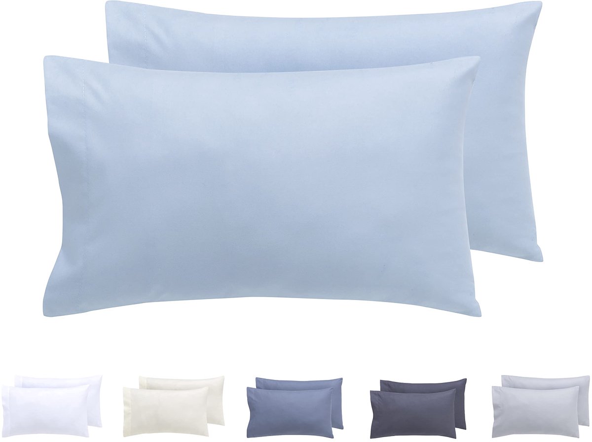 My Ninki ® Ultra Zachte Hypoallergene Kussenslopen Set van 2 - Lichtblauw - 30 x 50 cm