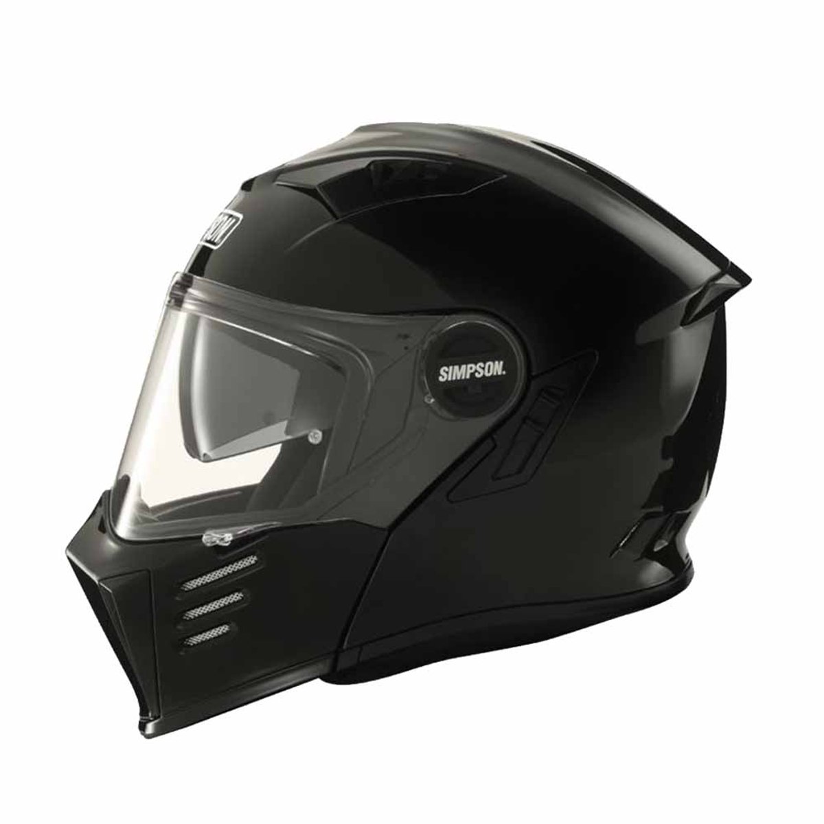 Simpson Darksome Zwart Metaal ECE22.06 Systeemhelm - Helm