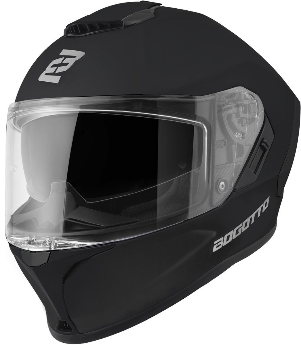Bogotto Phantom Mat Zwart Fiberglas Integraalhelm - Maat M - Helm