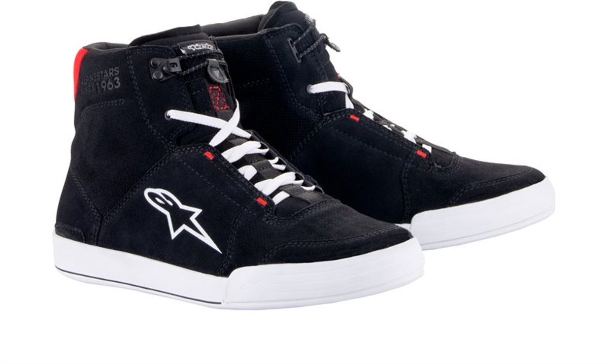 Alpinestars Chrome Zwart Wit Felrood Motorschoenen - Laars