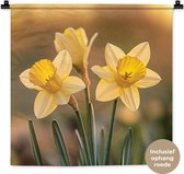 Tapisserie murale 60x60 cm - Fleurs - Jaune - Floue - Tapisserie - Tapisseries