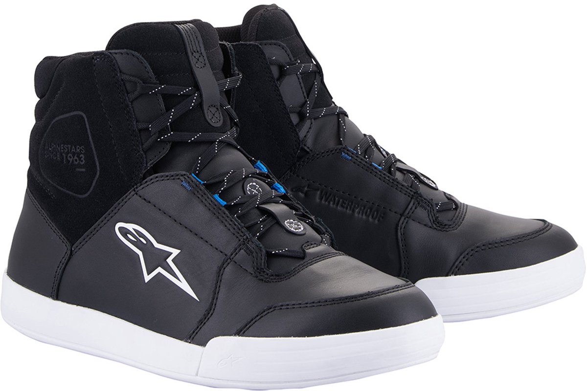 Alpinestars Chrome Drystar Schoenen Zwart Wit Blauw - Laars