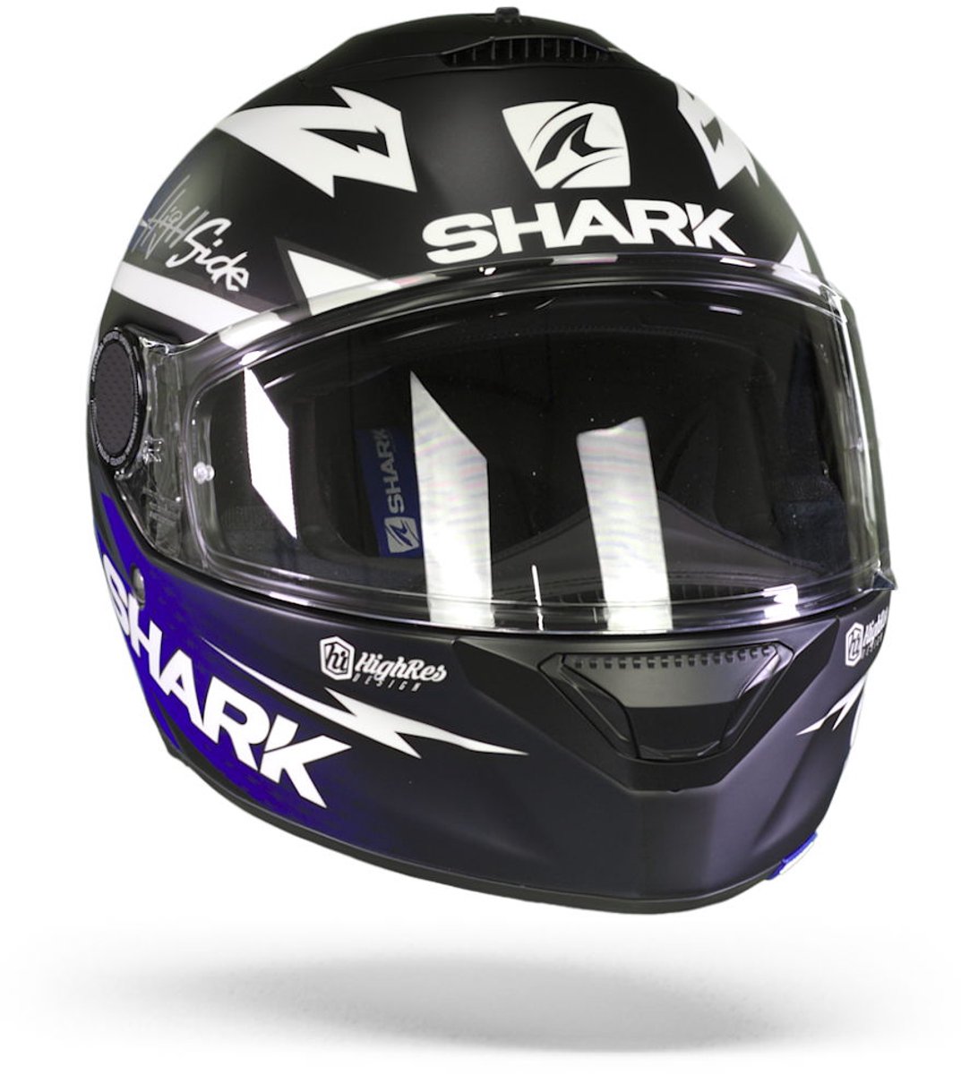 SHARK SPARTAN 1.2 ADRIAN PARASSOL Motorhelm integraalhelm Mat Zwart Blauw Zilver - Maat S – foto 6