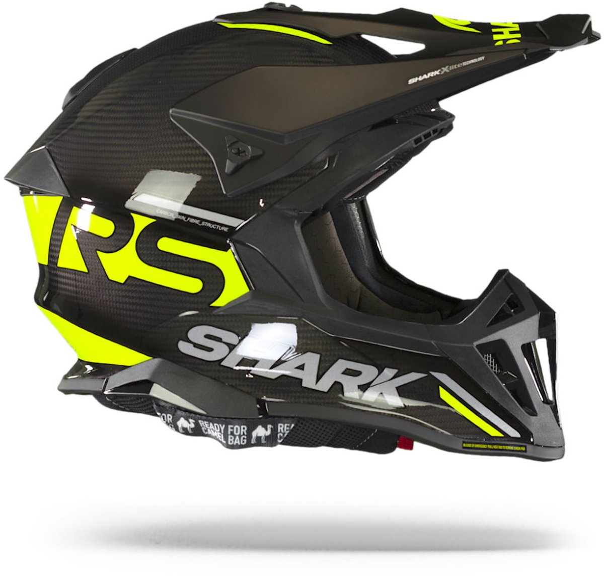 SHARK VARIAL RS CARBON FLAIR Motorhelm crosshelm Carbon Geel Carbon - Maat XXL – foto 8