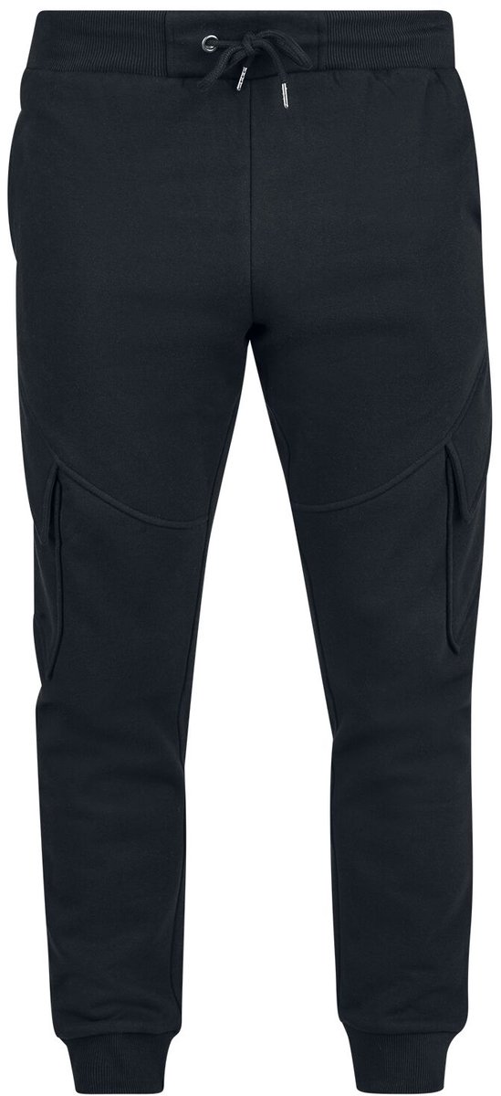 R.E.D. Rock-Engineered Design zwarte basic joggingbroek met zijzakken en drukknoop - Heren - XXL