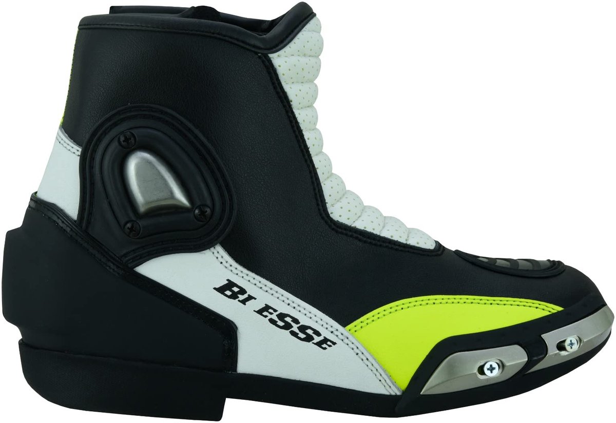 Senza Marchio BI ESSE Motorschoenen Laarzen van geperforeerd leer met slider (numeric_39) Fluorescerend