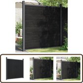 vidaXL Schuttingpaneel 173x186 cm HKC Grijs Privacy Scherm - Houten Schutting - Tuin Hekken - Buis Schutting - Terrasafscheiding