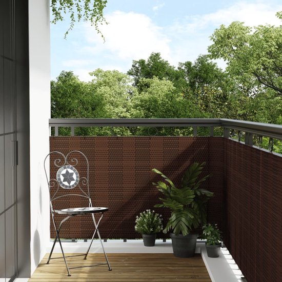 Balkonscherm 110 x 1000 cm Wind en UV-bescherming weerbestendig Privacy Screens Rechthoek met kabelbinders, oogjes, koord voor Balkon Achtertuin, Bruin Balkonscherm 110 x 1000 cm Wind en UV-bescherming weerbestendig Privacy Screens Rechthoek met kabelbinders, oogjes, koord voor Balkon Achtertuin, Bruin