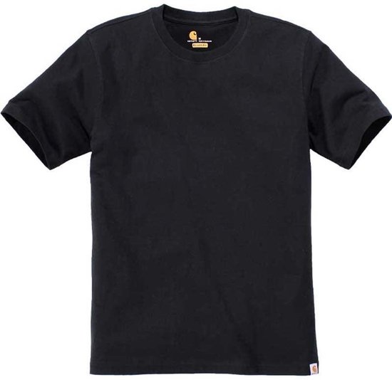Zwarte Carhartt T-shirt met korte mouwen en ronde hals.