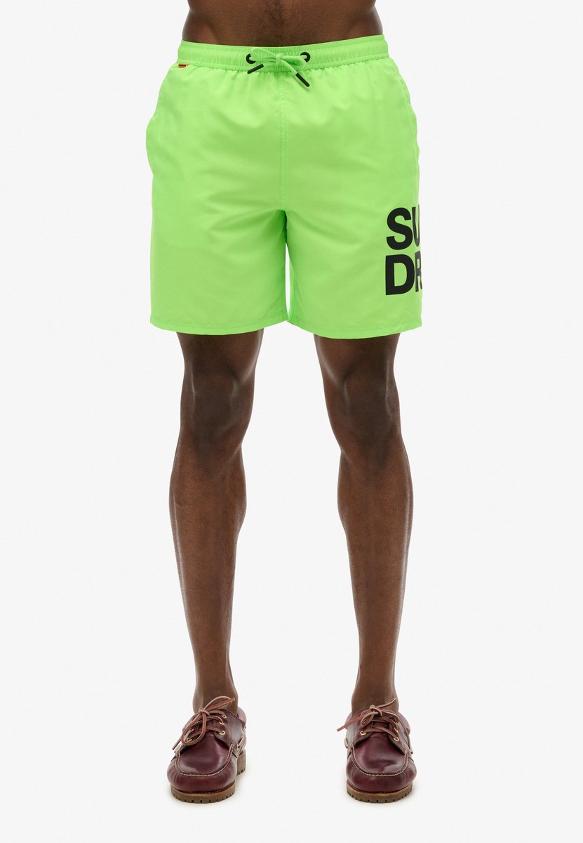 Superdry Sportswear zwemshort met logo 43 cm Heren Zwembroeken Groen